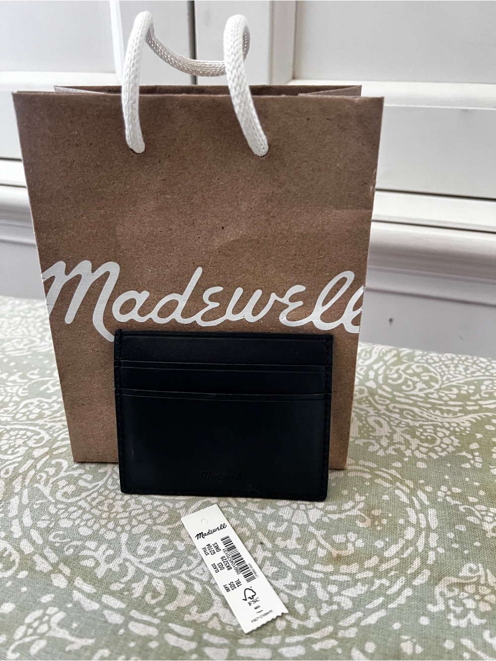 Madewell Leather Card Holder Wallet - Black